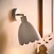 image 2 of ValueLights Millie Blue Scallop Adjustable Wall Light & Bulb | Blue