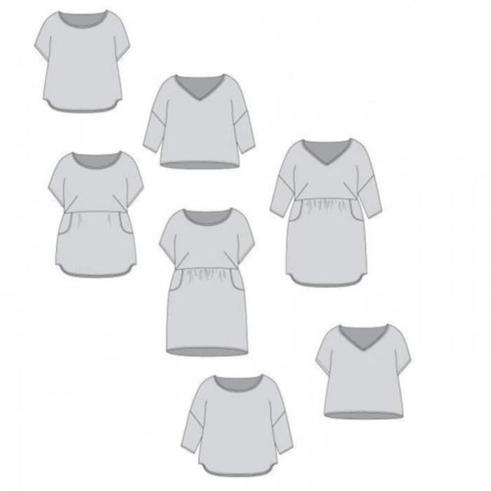 image 1 of Fancy Tiger Crafts Fen Top & Dress Paper Sewing Pattern – Women’s Dresses & Tops, UK Sizes 0–20, Easy