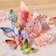 image 3 of Peach Butterfly and Flowers 3D Pop Up Greeting Card