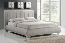 4ft6 Double Sand Fabric,Upholstered,Bed Frame,Bedstead,Padded,Linen