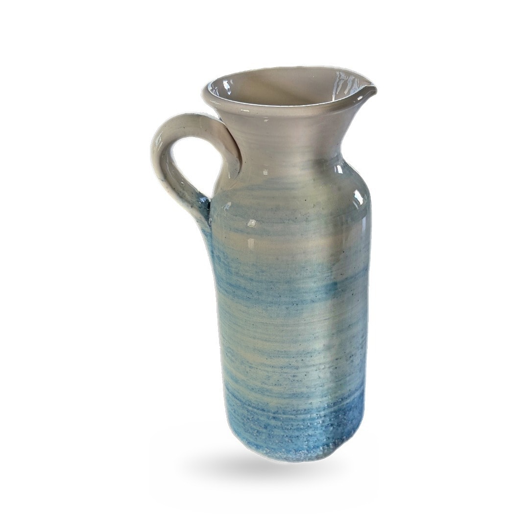 Verano Spanish Ceramics Pastel Beach Kitchen Dining Rustic Bottle 0.5L (H) 18cm in Blue