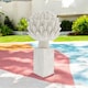 image 1 of Decorative Garden Flower Ornament - Resin - L19 x W19 x H34 cm