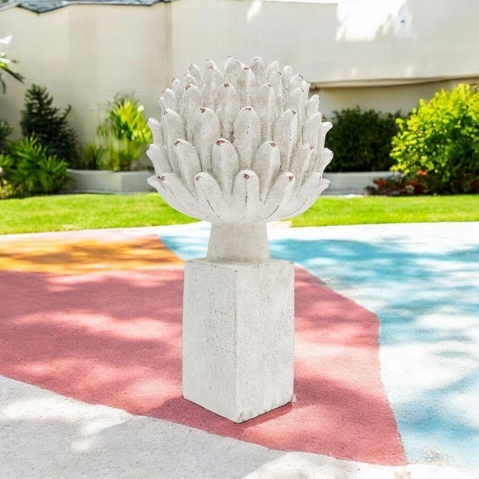 image 1 of Decorative Garden Flower Ornament - Resin - L19 x W19 x H34 cm