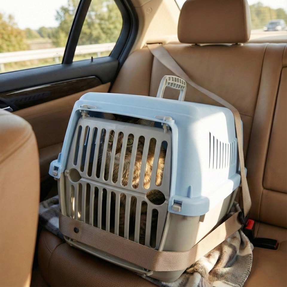 image 1 of Transportini Pet Carrier Travel Crate Cat Dog Cage Portable Box Pastel | Blue | Pastel Blue | Small | 1