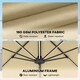 image 5 of Outsunny 3(m) Solar LED Cantilever Parasol Adjustable Garden Umbrella Dark Grey