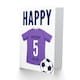 image 2 of Football Strip Kit Purple Jersey Top 5 Year Old Child Kids 5th Birthday Card