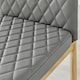 image 5 of Furniturebox 4x Milan Grey Gold Hatched Faux Leather Dining Chairs