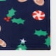 image 3 of OHS Gingerbread Man Print Polar Fleece Blanket Throw, 120x150cm - Navy Blue