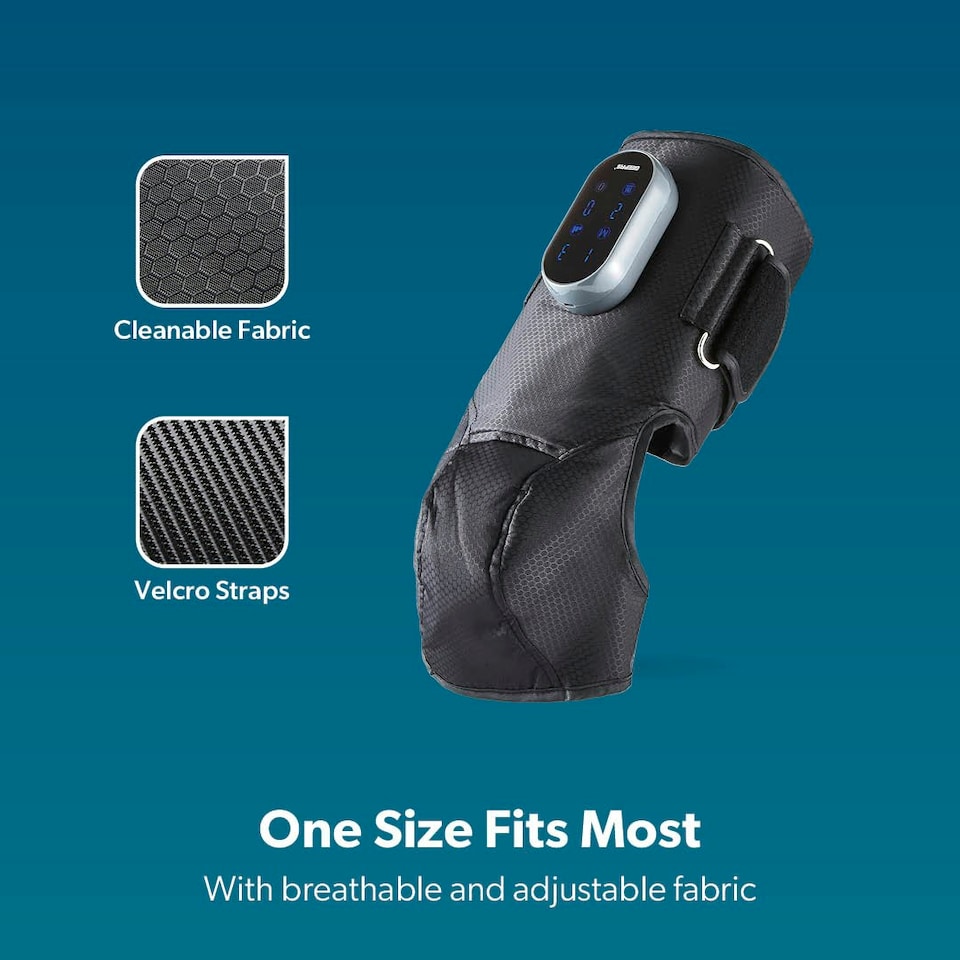 image 1 of GEEPAS 2-in-1 Knee and Calf Leg Massager with Heat