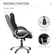 image 4 of HOMCOM Executive Office Chair Faux Leather Computer Desk Chair w/ Wheel Brown