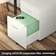 image 3 of Vinsetto 2-Drawer Locking Office Filing Cabinet 5 Wheels Rolling Storage White