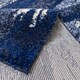 image 5 of KUKOON Blue Striped Chevron Mottled Shaggy Area Rug 160cm x 230cm