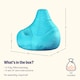 image 6 of Recliner Indoor Outdoor Bean Bag Aqua Blue Bean Bag Chair | Blue | Aqua Blue | 1