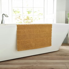 Romeo Absorbent 1500gsm Bath Mat - Soft Bathroom 50x80cm Mat Orange | Sand | 50 x 80cm