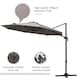 image 5 of Outsunny 3M Cantilever Parasol Aluminium Garden Umbrella with Crank, Grey