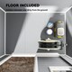 image 5 of Outsunny 6 x 4ft Resin Garden Shed with Floor and Window, Grey 