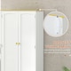 image 5 of HOMCOM Freestanding Kitchen Cupboard 4-Door Storage Cabinet w/ 4 Shelves, White