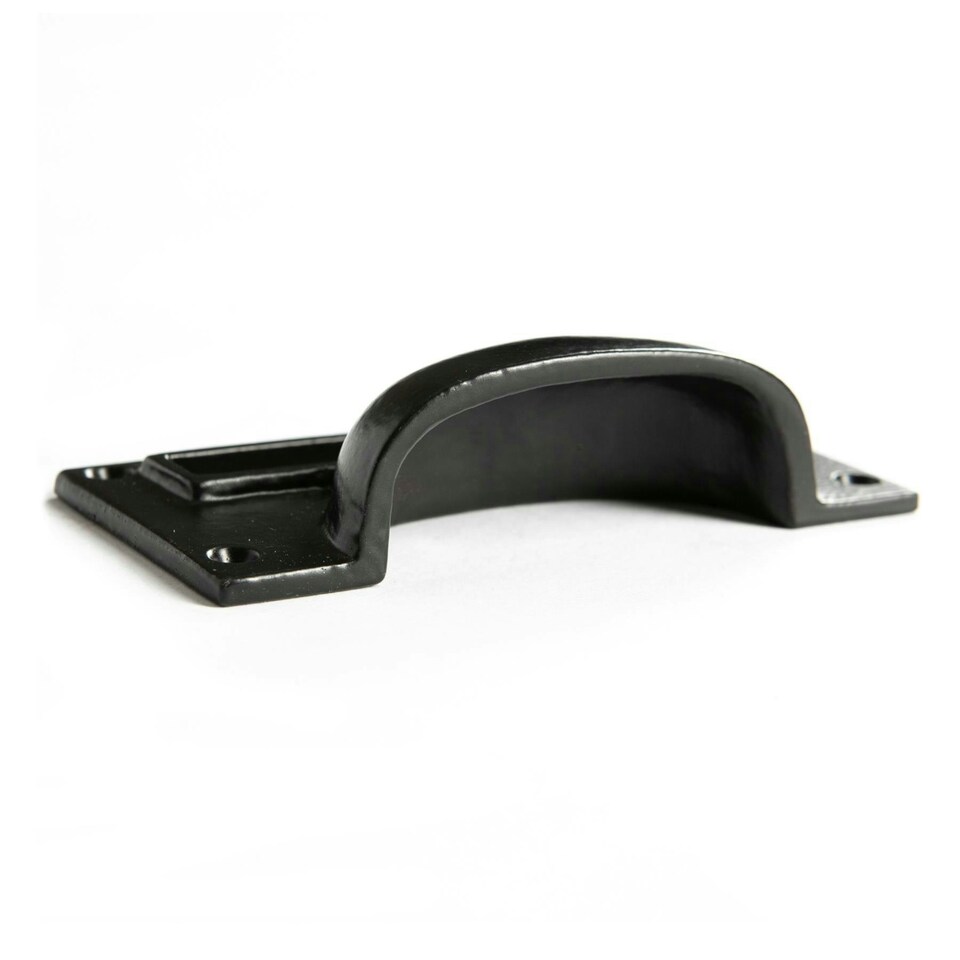image 1 of Hammer & Tongs Filing Cabinet Drawer Pull with Card Frame - W100mm x H50mm - Black Black