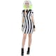 image 1 of Beetlejuice Halloween Costume Dress - Black/White - XL | Multi | XL