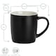 image 3 of Argon Tableware Matt Coloured Coffee Mugs - 350ml - Black - Pack of 6 | Black | Black | 6
