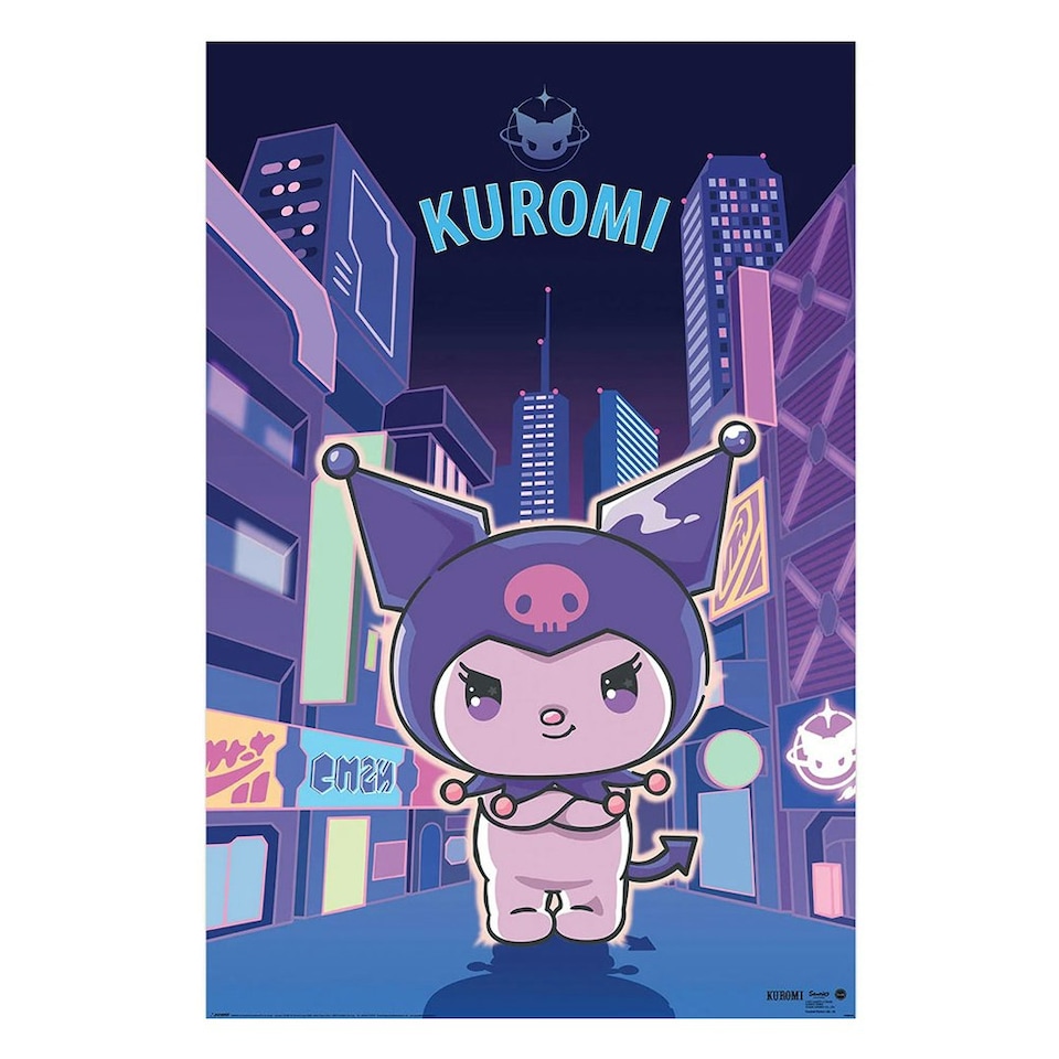 image 1 of Kuromi Ambition Paper Poster - Multicoloured - 91cm x 61cm