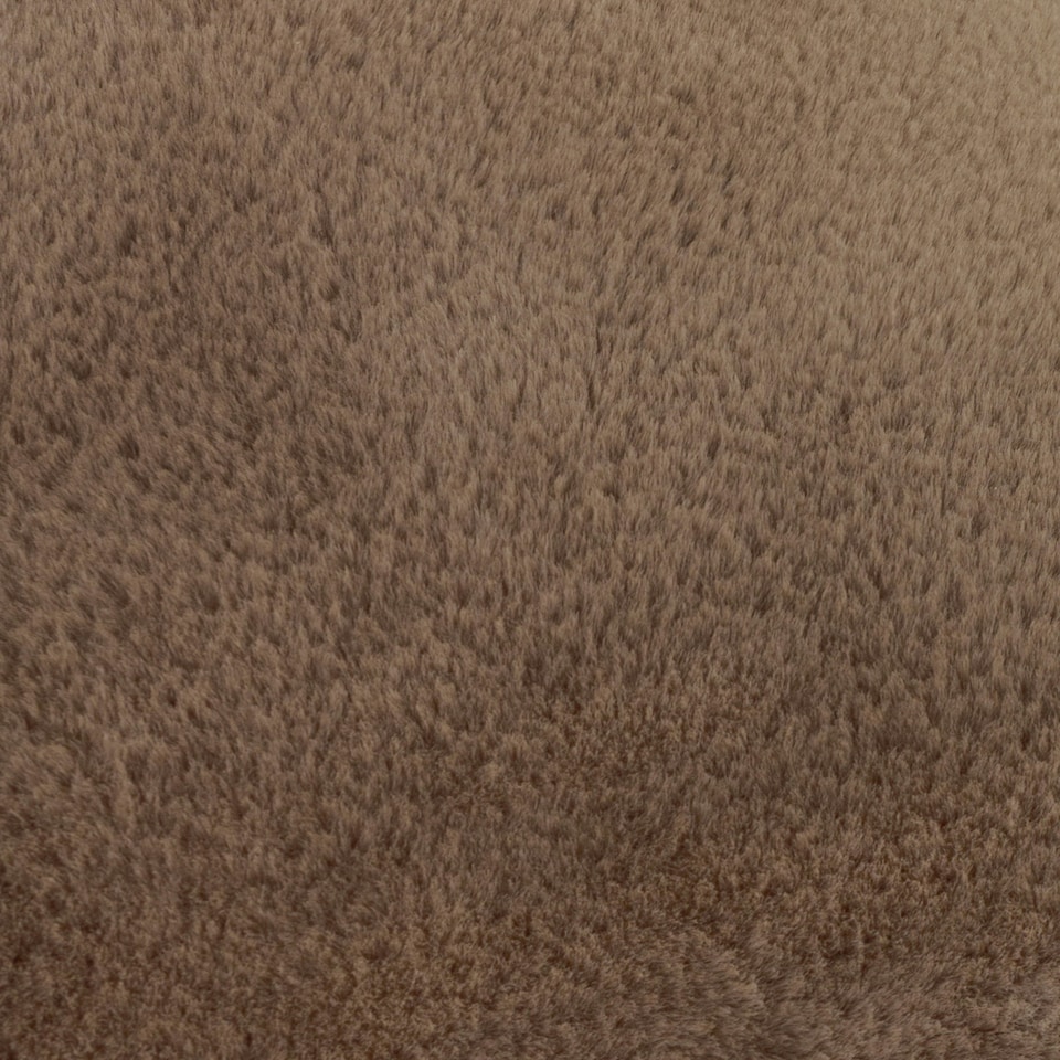 image 1 of Furn Kallu Faux Fur Polyester Filled Cushion Brown | 50 cm x 50 cm