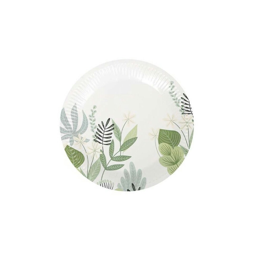 image 1 of Plate set Algon Disposable Cardboard Floral 12 Pieces 18 cm (24 Units) N/A