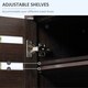 image 10 of HOMCOM Shoe Storage Cabinet with Slatted Doors for 15 Pairs of Shoes Brown Brown
