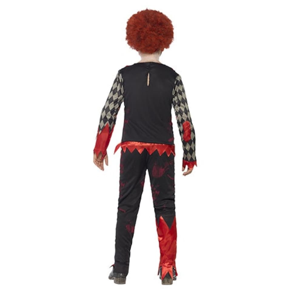 image 1 of Zombie Clown Deluxe Fancy Dress Costume Kids Unisex Large - Age 10-12