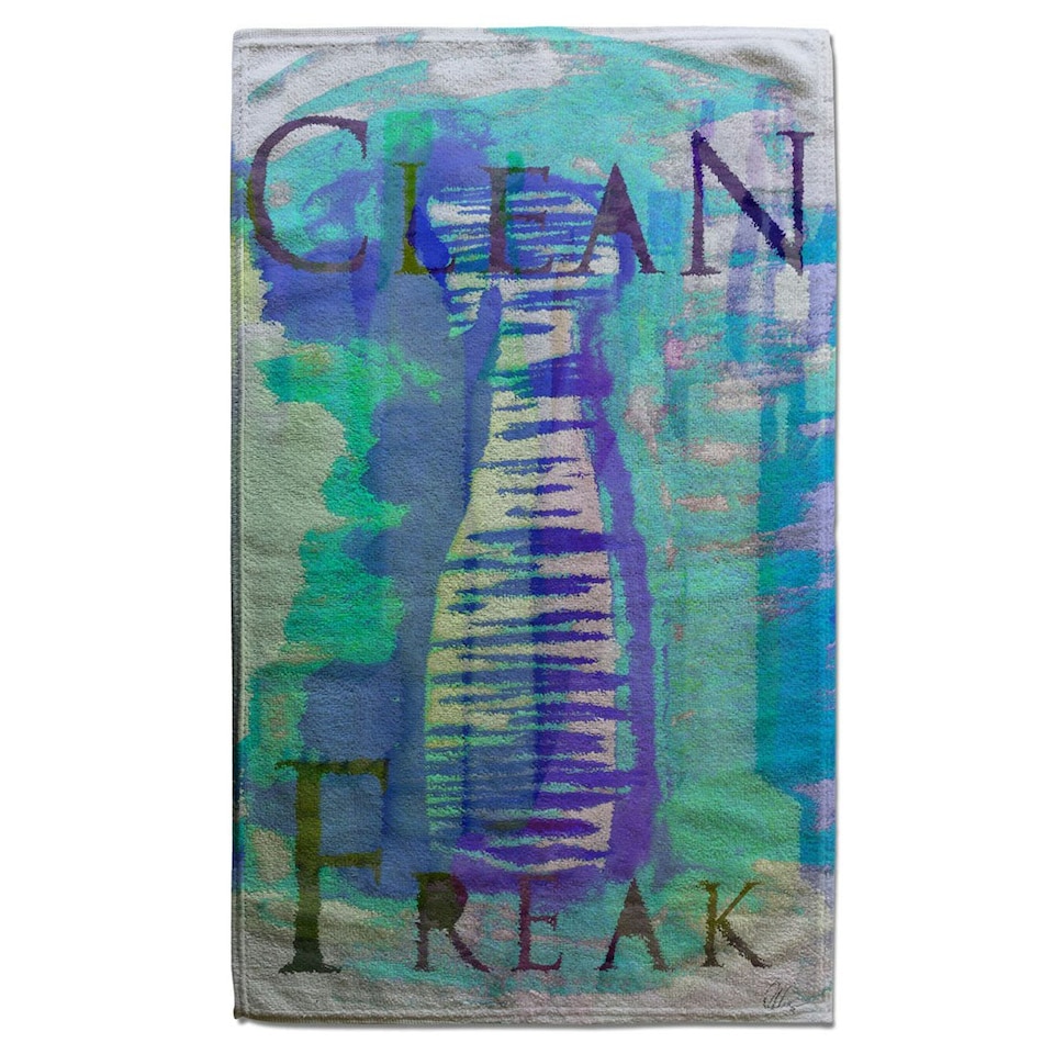 image 1 of Clean freak blue (Bath Towel)