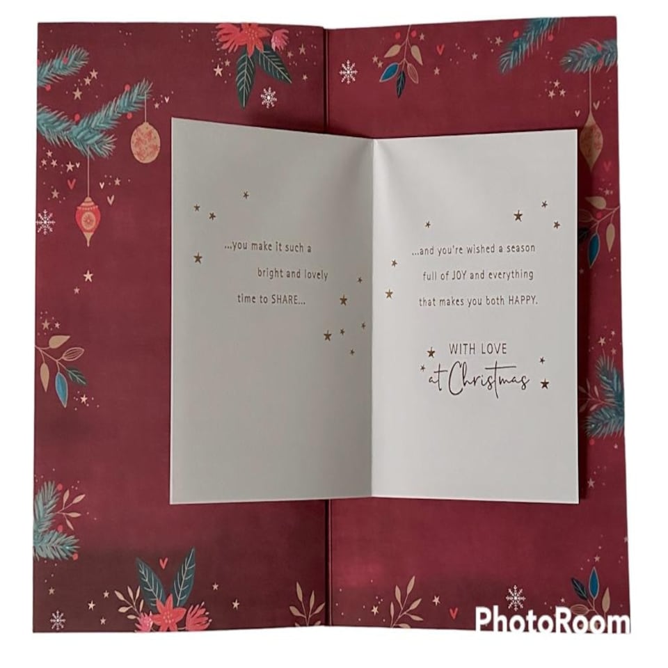 image 1 of Laser cut two doves-Daughter & Son In Law Christmas Card