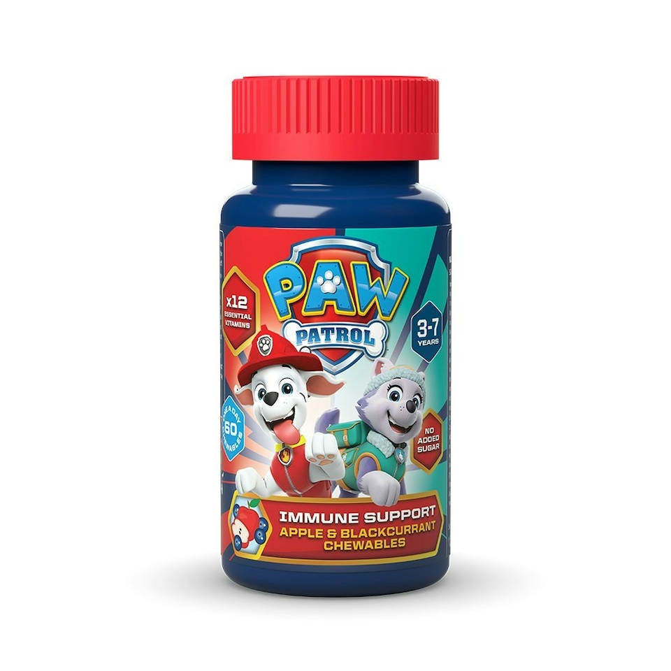 image 1 of PAW Patrol Bones & Teeth Chewables, 60 Vegan Tablets, No Sugar