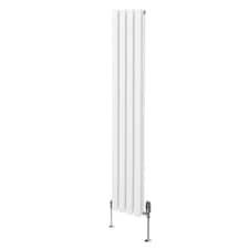 Oval Column Radiator & Valves 1600mm x 240mm White