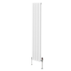 image 1 of Oval Column Radiator & Valves 1600mm x 240mm White