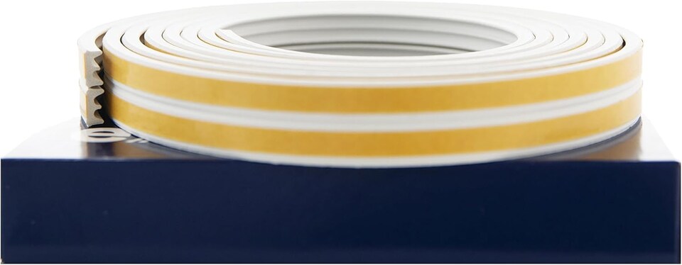 image 1 of Exitex Self Adhesive E Strip Seal 5m Draught Proofing Rubber, Seals Gaps 2mm to 4mm | White