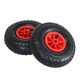 image 5 of 2x 10" 3.00-4 Plastic Rim Sack Truck Replacement Pneumatic Tyre Wheel