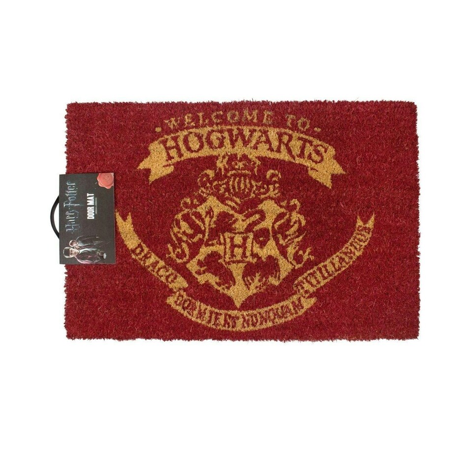 image 1 of Harry Potter Official Welcome To Hogwarts Door Mat - Red - One Size