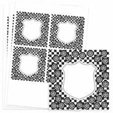 Cars Design 95mm Square Sticker sheet of 4