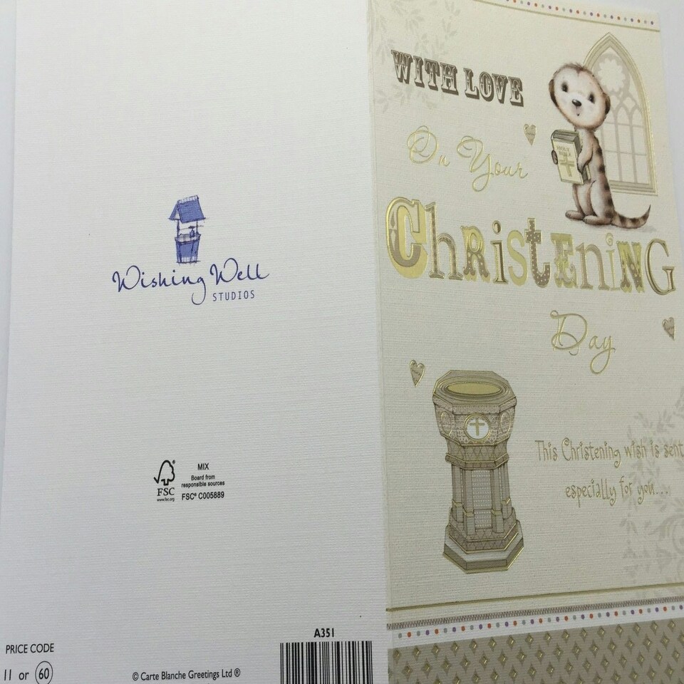 image 1 of With Love On Your Christening Day Christening Card