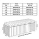 image 3 of 137cm Wide Lux Ottoman Storage Box, Grey Velvet Upholstered Full Striped Storage Ottoman Box