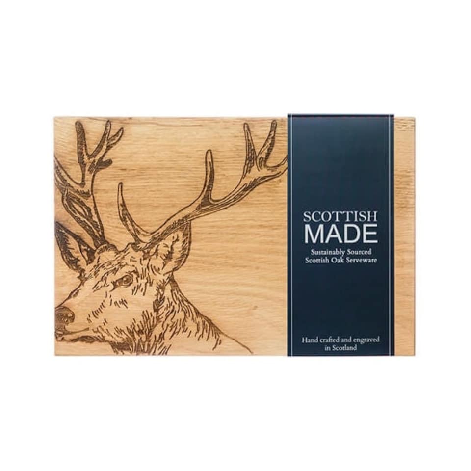 image 1 of The Just Slate Company Stag 30cm Oak Serving Board