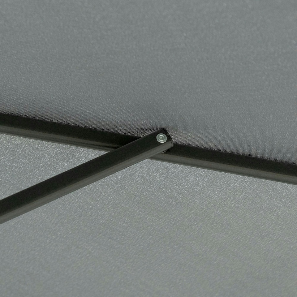 image 1 of Outsunny 3m Cantilever Parasol with Easy Lever Crank Handle 6 Metal Ribs Grey