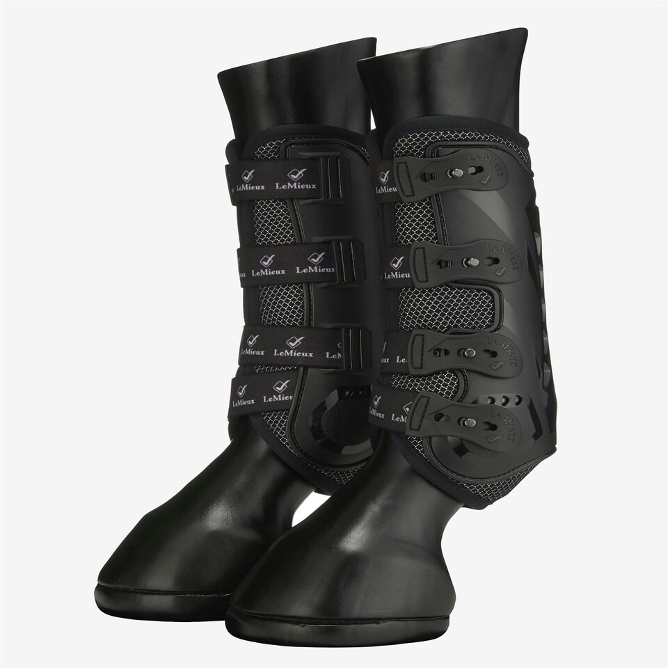 image 1 of LeMieux Ultra Mesh Snug Boots Front Grey | Large
