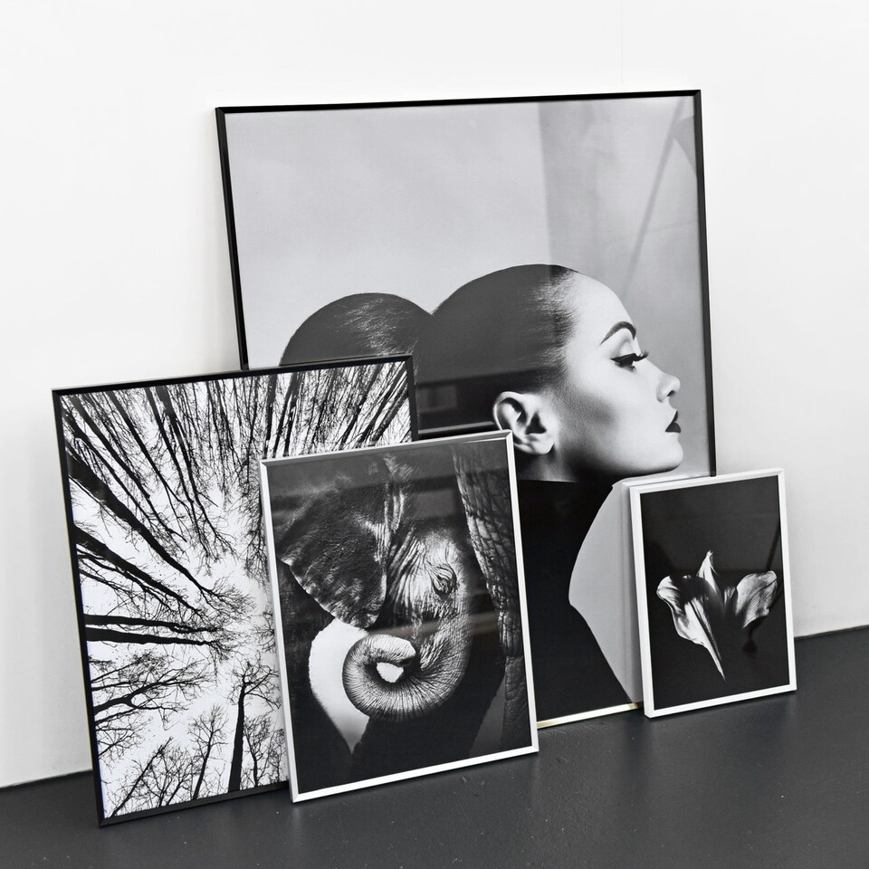 image 1 of Nielsen Pixel Aluminium Picture Frame - Real Glass - Glossy White - 60cm x 80cm