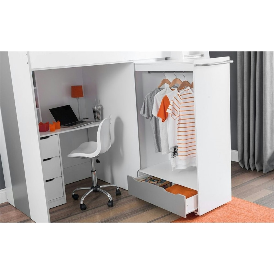 image 1 of White Space Saver Highsleeper Cabin Bed 3ft (90cm) - Best Seller