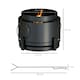 image 9 of Outsunny 37cm Smokeless Wood Burning Firepit Metal Fire Pit, Black