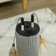 image 8 of PawHut Cat Scratch Post 2-in-1 with 3 Toy Feathers, 78cm Tall, Black