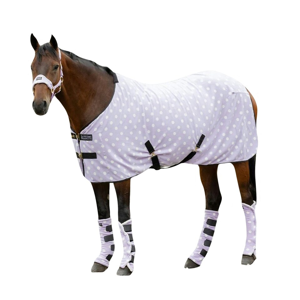 image 1 of Supreme Products Dotted Horse Fleece Rug - Lavish Lilac - 4´ 3"