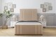 image 1 of Sloomy Kingsley Pebble Plush Bed Frame With 50" Upholstered Headboard 5' King