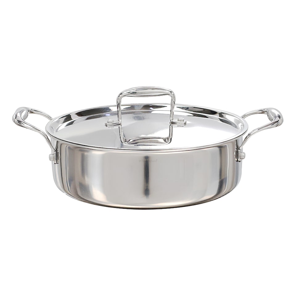image 1 of Buckingham Elite Tri 18/8 Stainless Steel Sauteuse pan 24 cm / 9.5 in / 2.9 Litre.